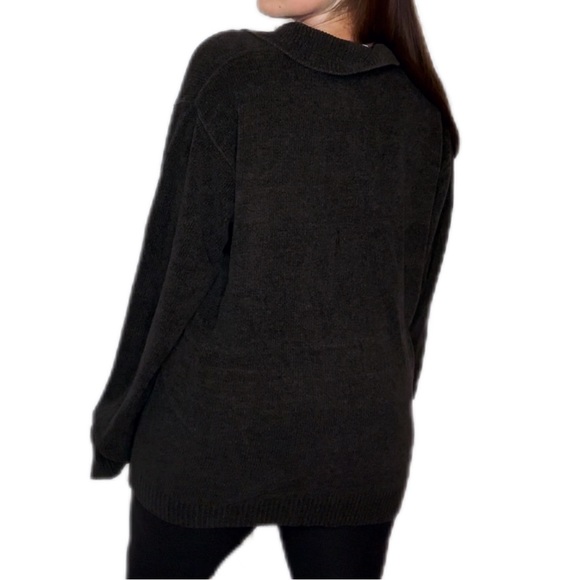 Knightsbridge Dark Grey Pullover Boyfriend Sweater Baggy Oversized Fit Large - Picture 4 of 8